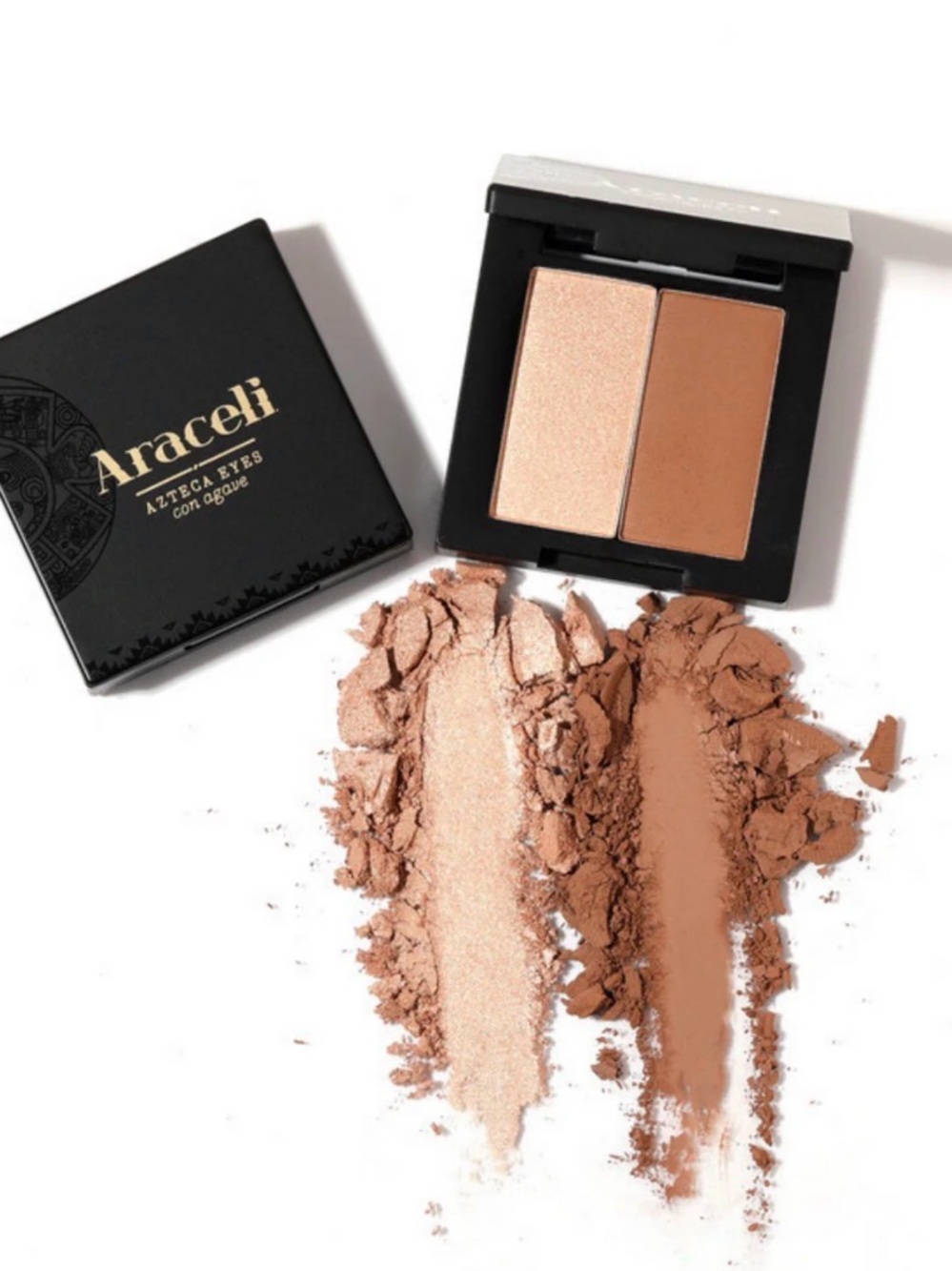 4/25 Bundle Item. Araceli Azteca Eyeshadow Duo in Sun & Cacao